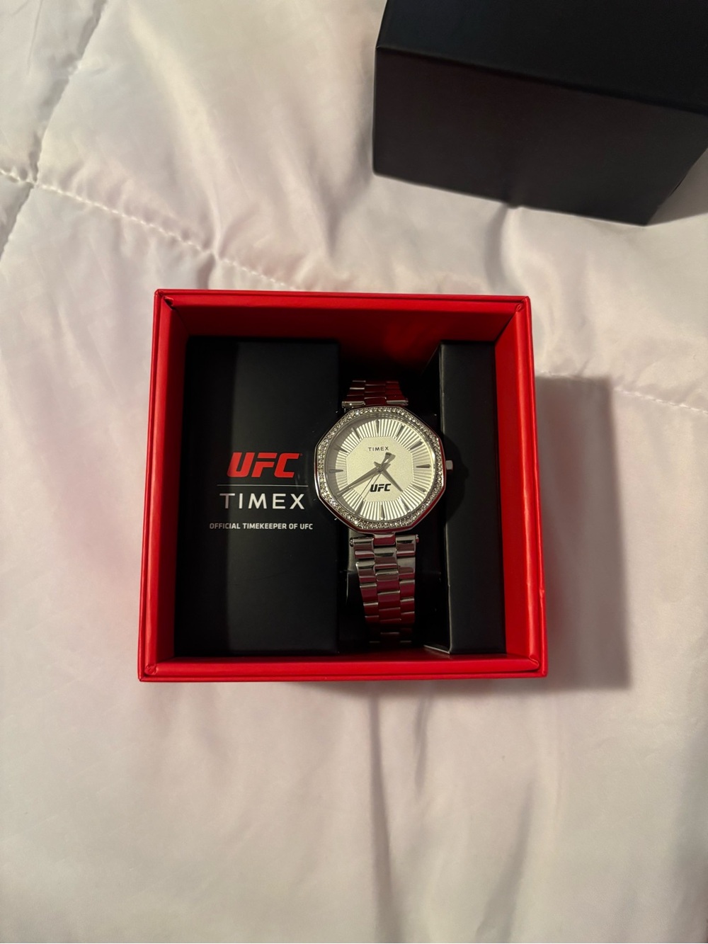 Timex Men's Silver Stainless Steel Bracelet Watch with White Dial
